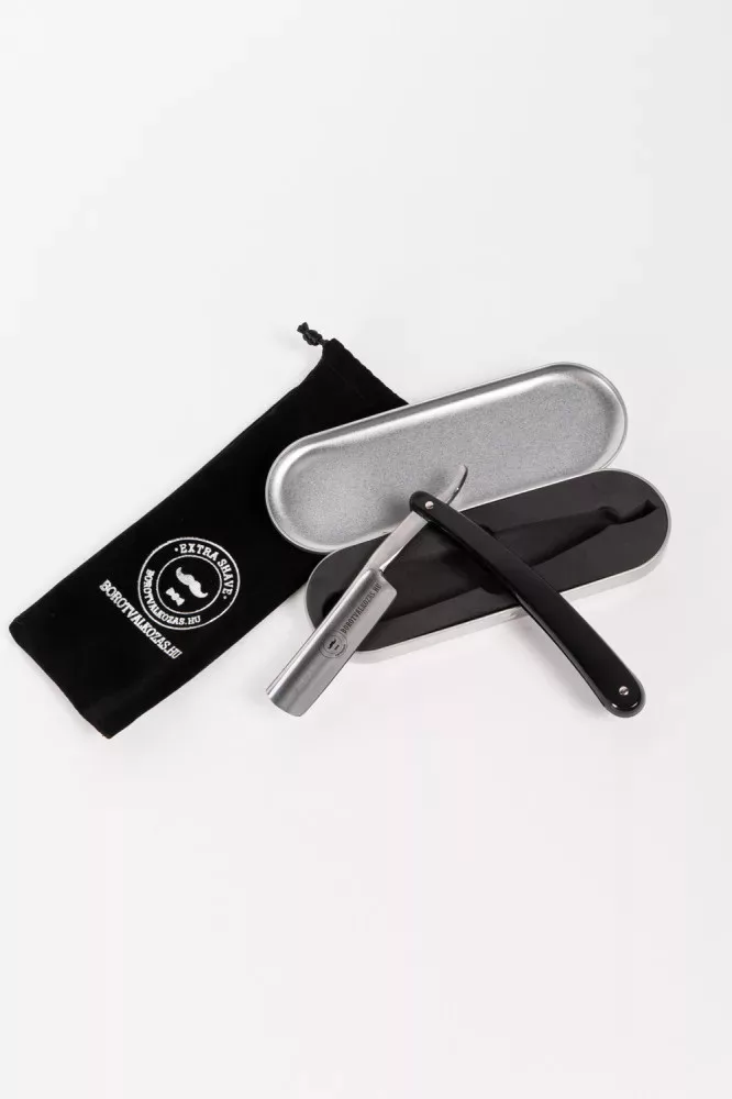 Extrasol – Razor – Carbon steel – Black plastic handle – 143 mm