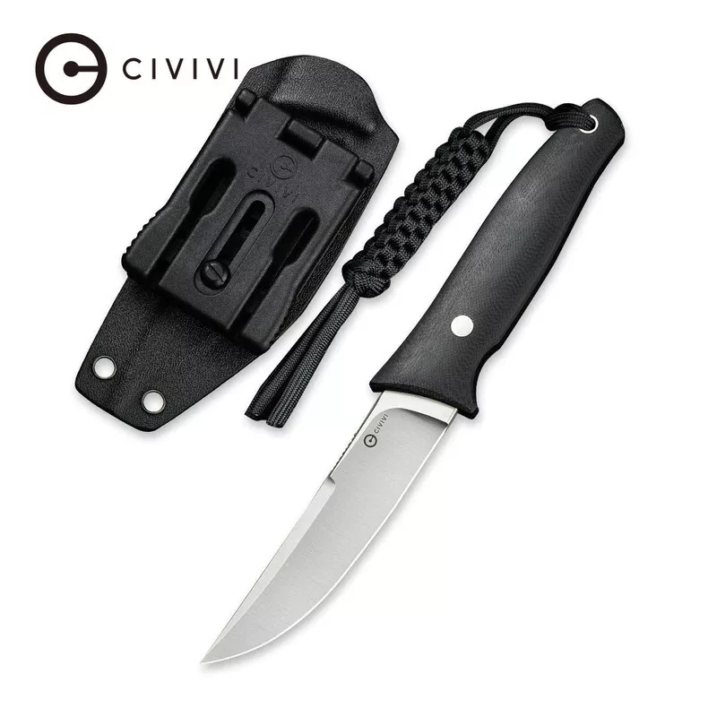 Tamashii – Knife – D2 Blade – Black G-10 Handle – Kydex Sheath