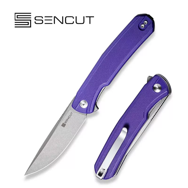 Scitus – D2 Blade – Purple G-10 Handle