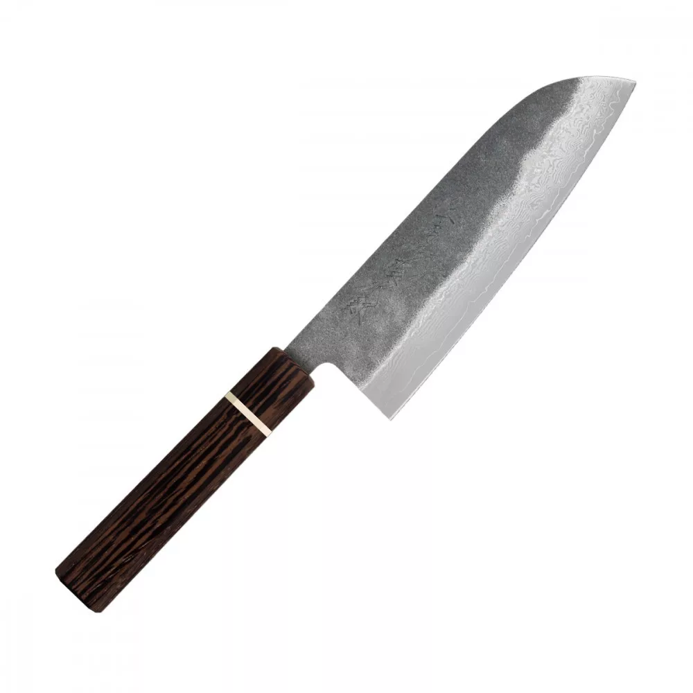 Atelier Forged – Santoku – Damaszener-Klinge – Wenge-Griff – 170 mm
