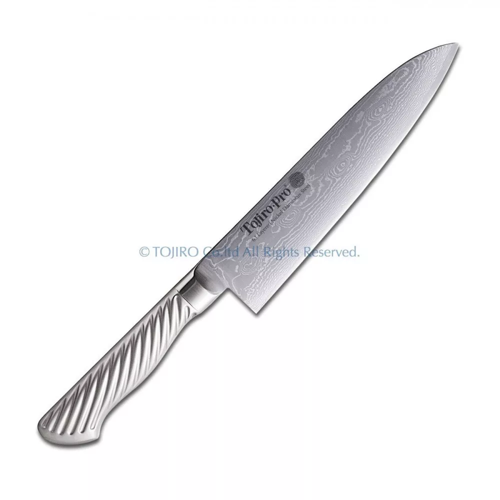 Pro – Kochmesser – Nickel-Damast-Klinge – 180 mm