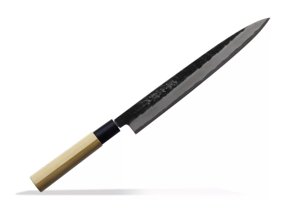 Shirogami Hammered – Yanagi-Sashimi – Kohlenstoffstahl-Klinge – Magnoliengriff – 240 mm