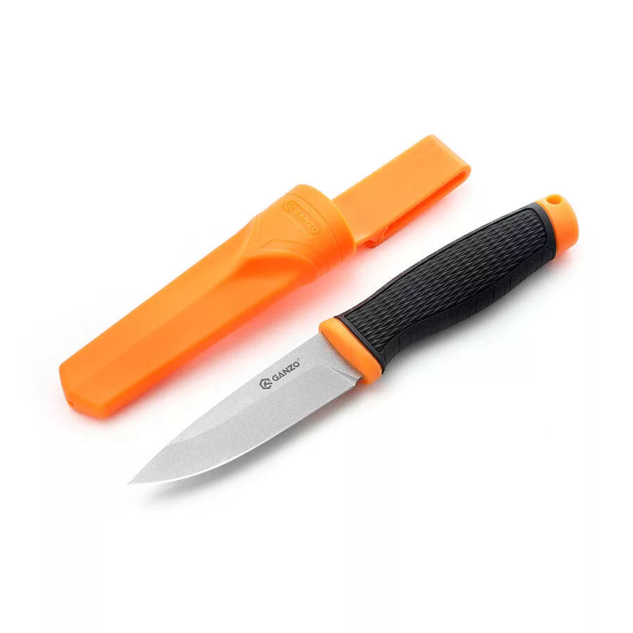 G806-OR – Überlebens-Arbeitsmesser – Stahl 8Cr14 – Orange – 98 mm