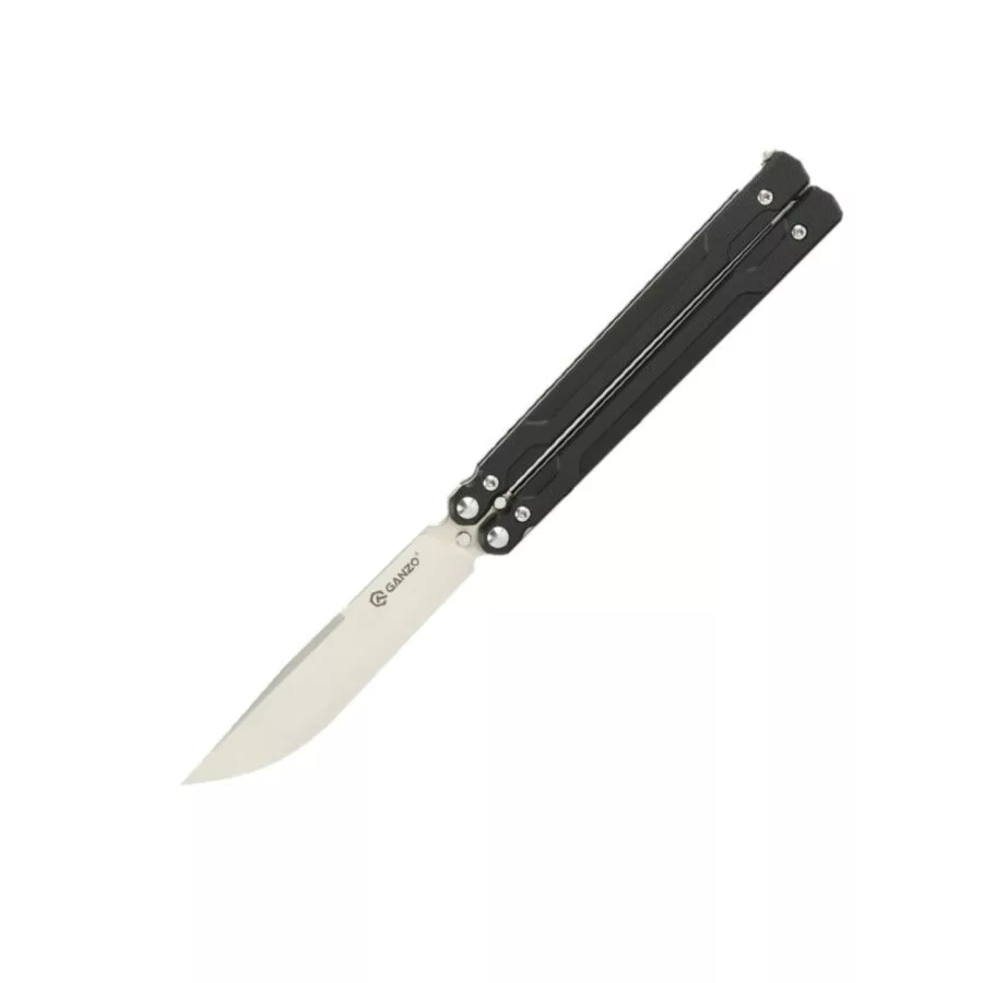 G766-BK – Butterfly Knife – 440C Steel – Black G-10 – 89 mm