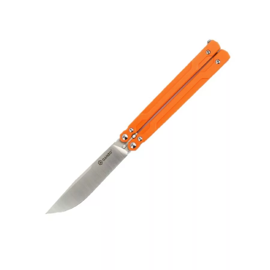 G766-OR – Butterflymesser – 440C-Stahl – Orange G-10 – 89 mm