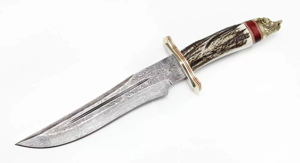 Magnum-23DAM.C – Hunting knife – Damascus steel – Stag antler handle