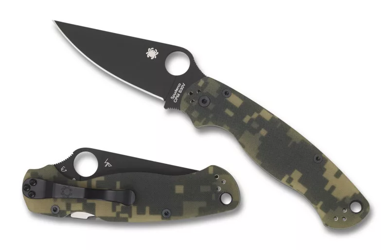 Para Military 2 – G-10 Digital Camo, schwarze Klinge – Glatte Schneide