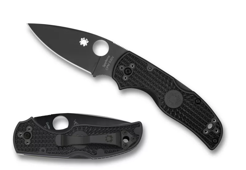 Native 5 – Schwarz FRN, schwarze Klinge – Glattschliff