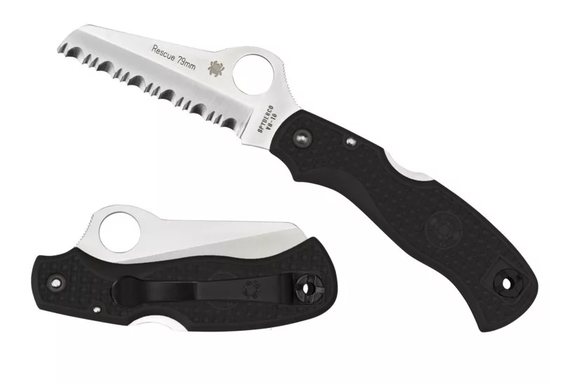 Rescue – FRN black – 79 mm – Serrated edge