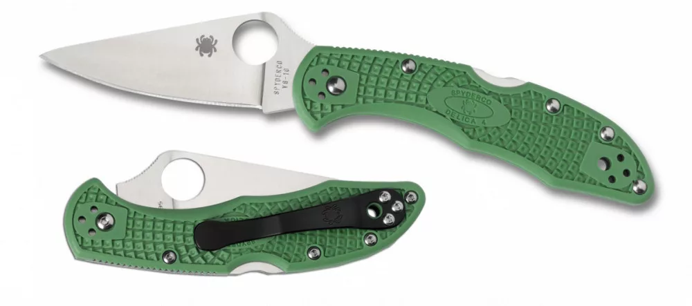 Delica 4 – FRN Green – Flat Grind – Plain Edge