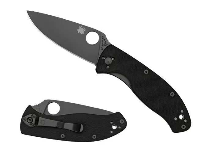 Tenacious – Black G-10, Black Blade – Plain Edge