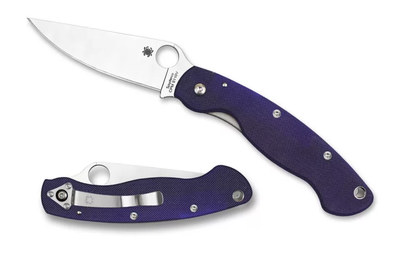 Military – G-10 Midnight Blue – CPM-S110V Steel – Plain Edge