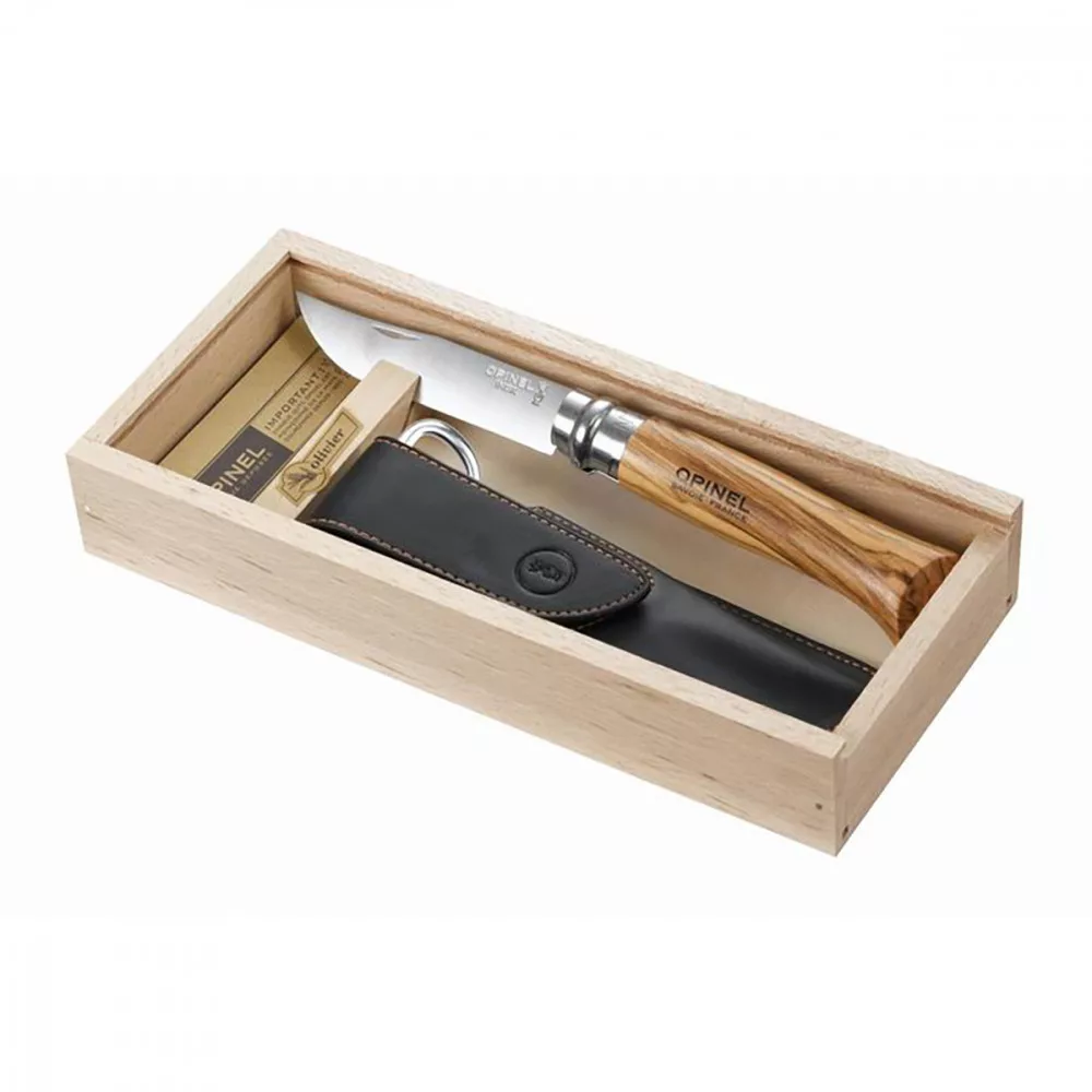 No.08 – Stainless – Olive Wood – In Gift Box