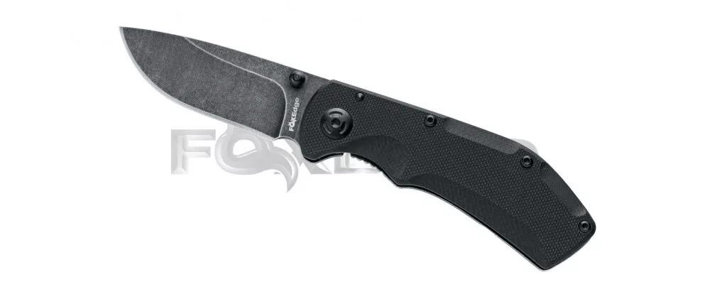 FoxEdge Pop Smoke – G-10 – Stonewashed – Black