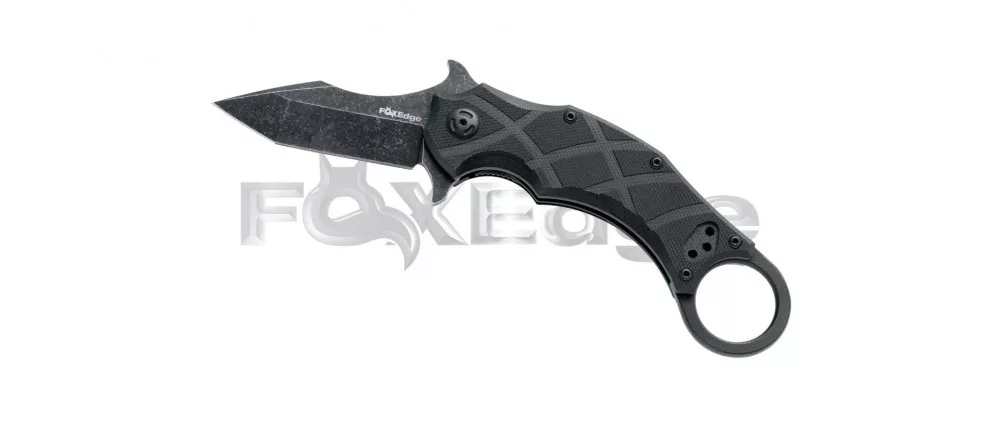 FoxEdge The Claw – Tanto – G-10 – Black