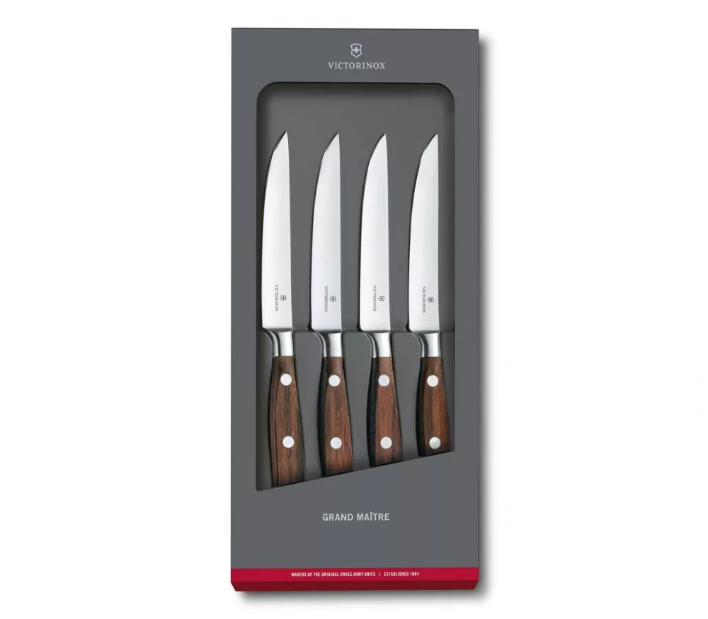 Grand Maitre Rosewood – Steakmesser-Set – 4 Stück – 12 cm