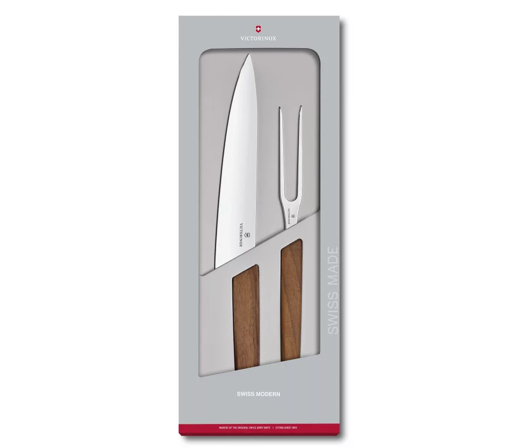 Swiss Modern – Carving Set – 2 pcs – Walnut
