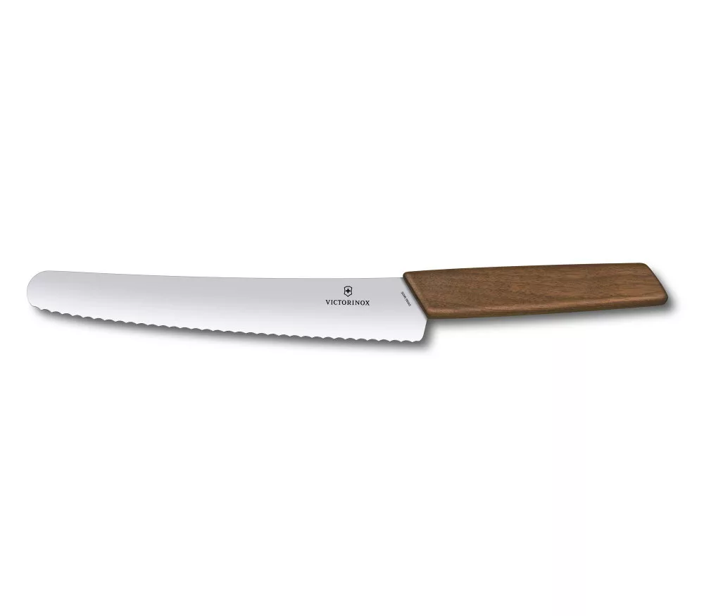 Swiss Modern – Kenyér- és cukrászkés – 22 cm – Diófa
