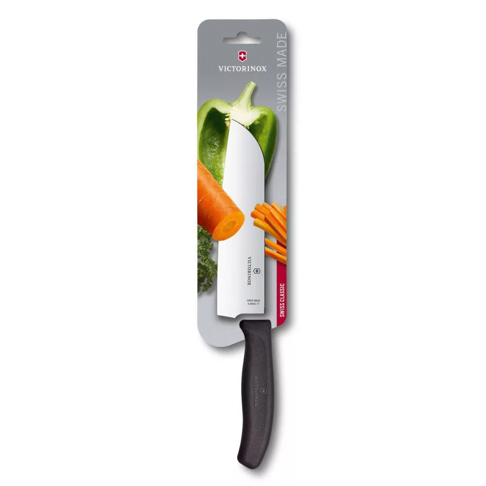 Swiss Classic – Santoku – 17 cm – Black – Blister pack