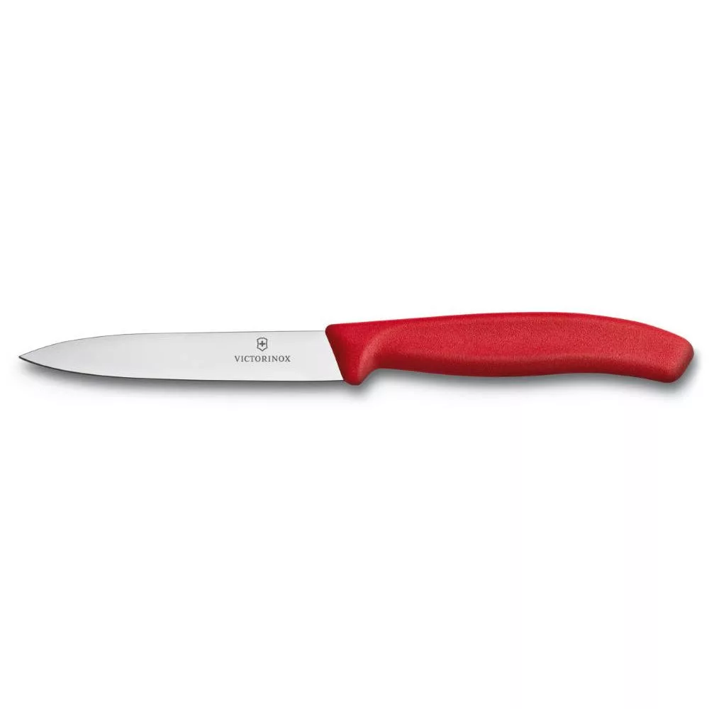 Swiss Classic – Paring Knife – Straight – Pointed – 10 cm – Red