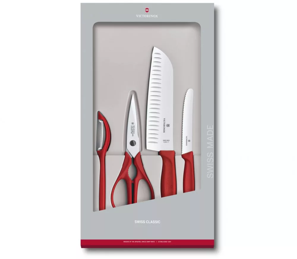 Swiss Classic – Küchenset – 4-teilig – Rot – In Geschenkkarton