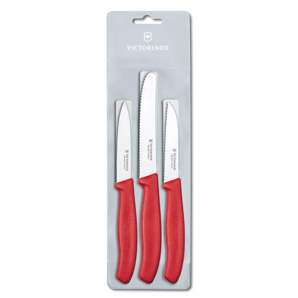 Swiss Classic – Peeling knife set – 3 pcs – Red