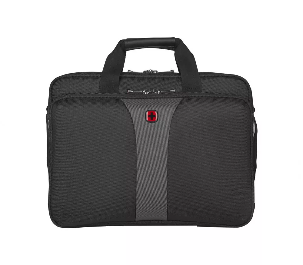 Legacy 16 – Double-Gusset Laptoptasche – Schwarz/Grau
