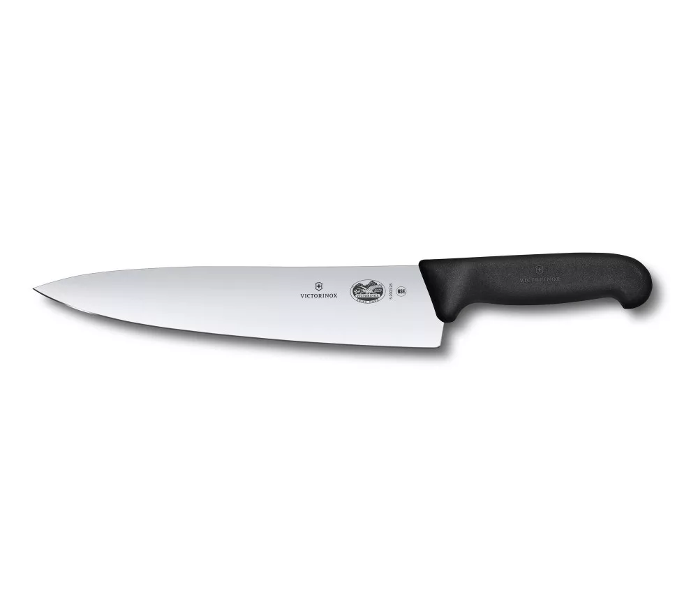 Fibrox – Kochmesser – Glatte Klinge – 25 cm – Schwarz