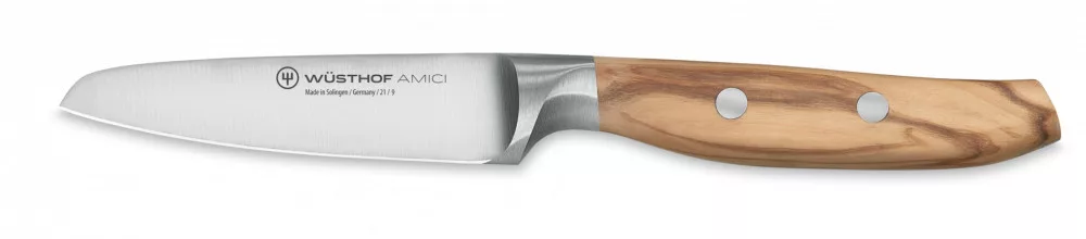 Amici – Vegetable Knife – 9 cm – Olive Wood Handle