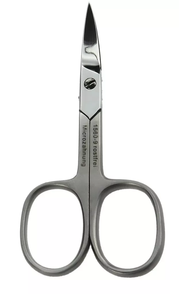 Nail Scissors – Curved – Micro-Serrated – Stainless – 90 mm