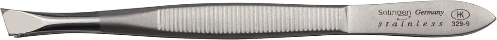 Eyebrow tweezers – Classic – Stainless steel – Angled – 90 mm
