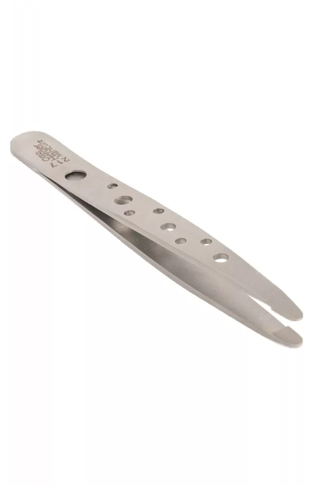 Eyebrow Tweezers – Perforated – Stainless – Round Tip