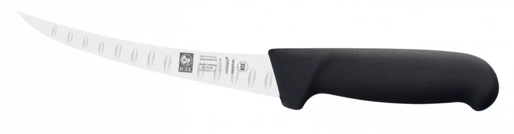 Safe – Boning Knife – Curved – Flexible – Fluted – 15 cm – Black