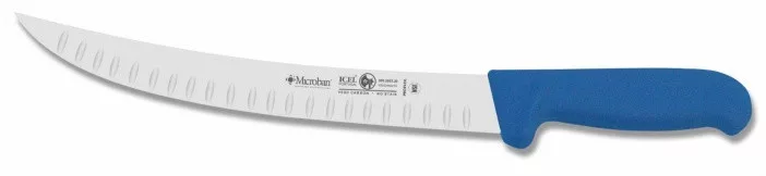 Safe – Scandinavian Butcher's Knife – Fluted – 20 cm – Narrow Edge – Blue