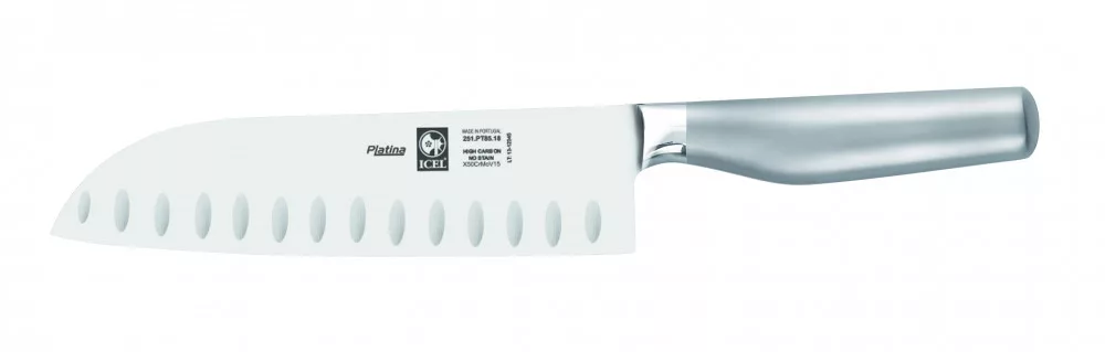 Platina – Santoku – 18 cm – Bordázott