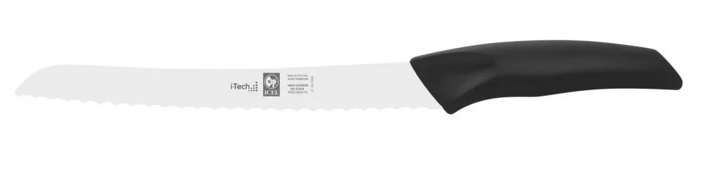 I-Tech – Brotmesser – 20 cm – Schwarz