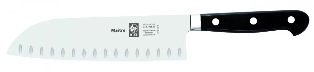 Maitre – Santoku – 18 cm – Kullenschliff