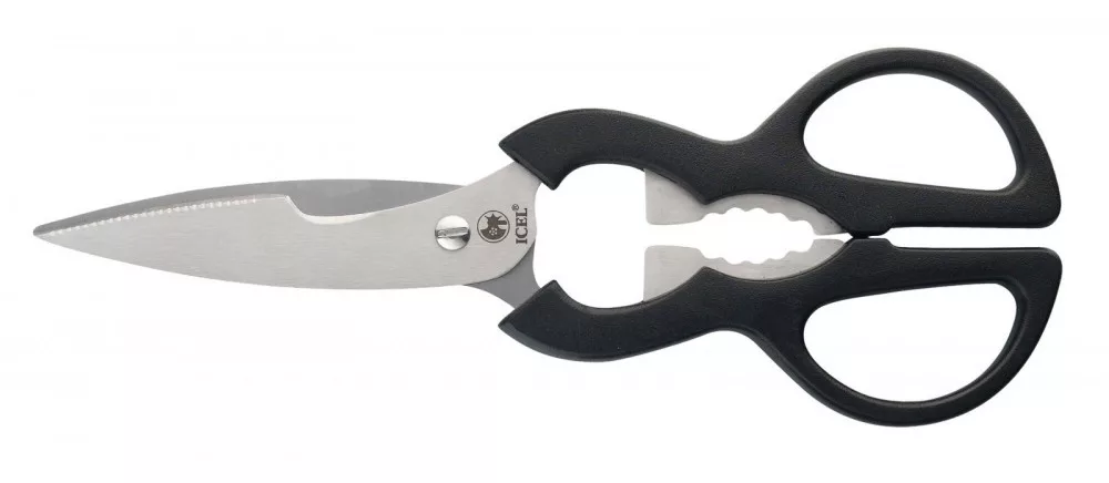 Kitchen Scissors – With Nutcracker Function – 21 cm – Black