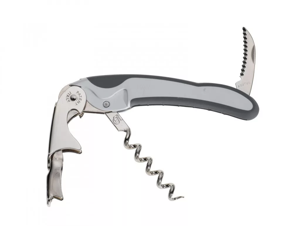 Waiter's Corkscrew – Multifunctional – With Blade – White-Grey