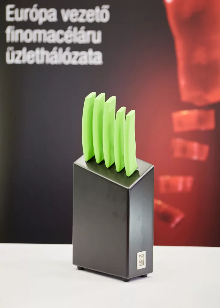 I-Tech – Knife set – 5 pcs – In black box – With kiwi green knives