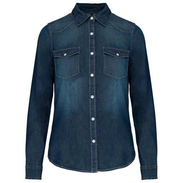 Ladies' Long-Sleeved Denim Shirt
