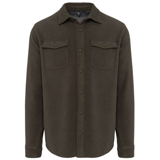 Sherpa-Lined Fleece Overshirt
