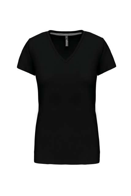 Damen Kurzarm V-Ausschnitt T-Shirt