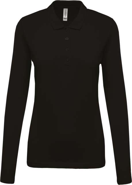Damen Langarm Piqué Poloshirt