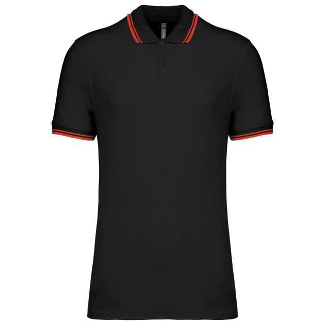 Herren Kurzärmliges Poloshirt mit Kontrastpaspelierung
