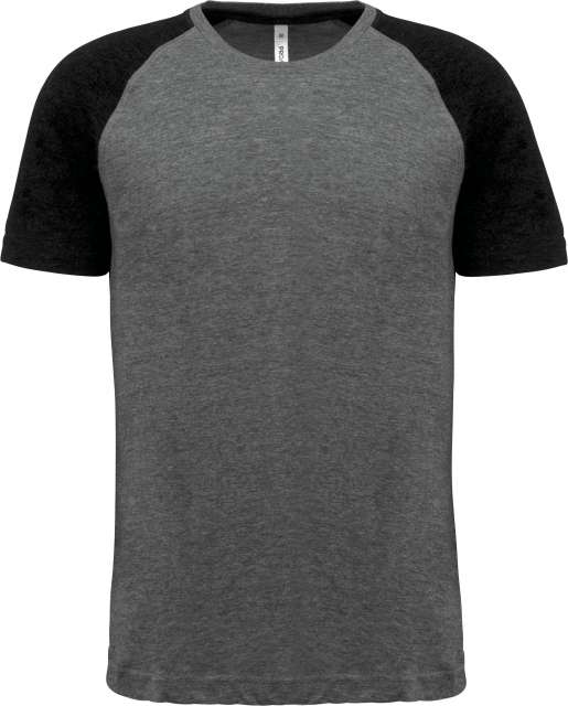 Adult Triblend Two-Tone Sports Short-Sleeved T-Shirt