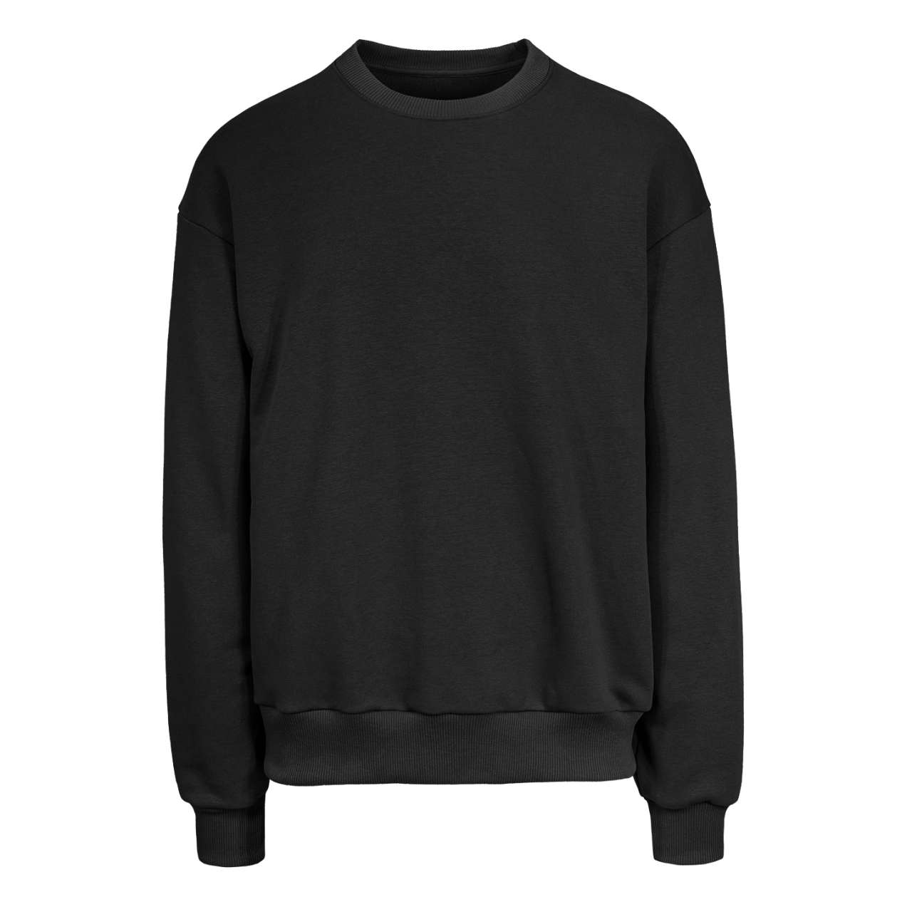 365 - Diagonal French Terry Rundhals Sweatshirt