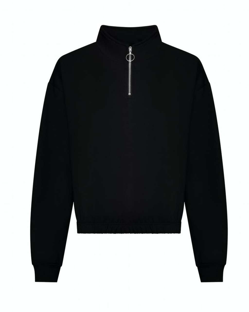 Damen Cropped 1/4 Zip Sweatshirt