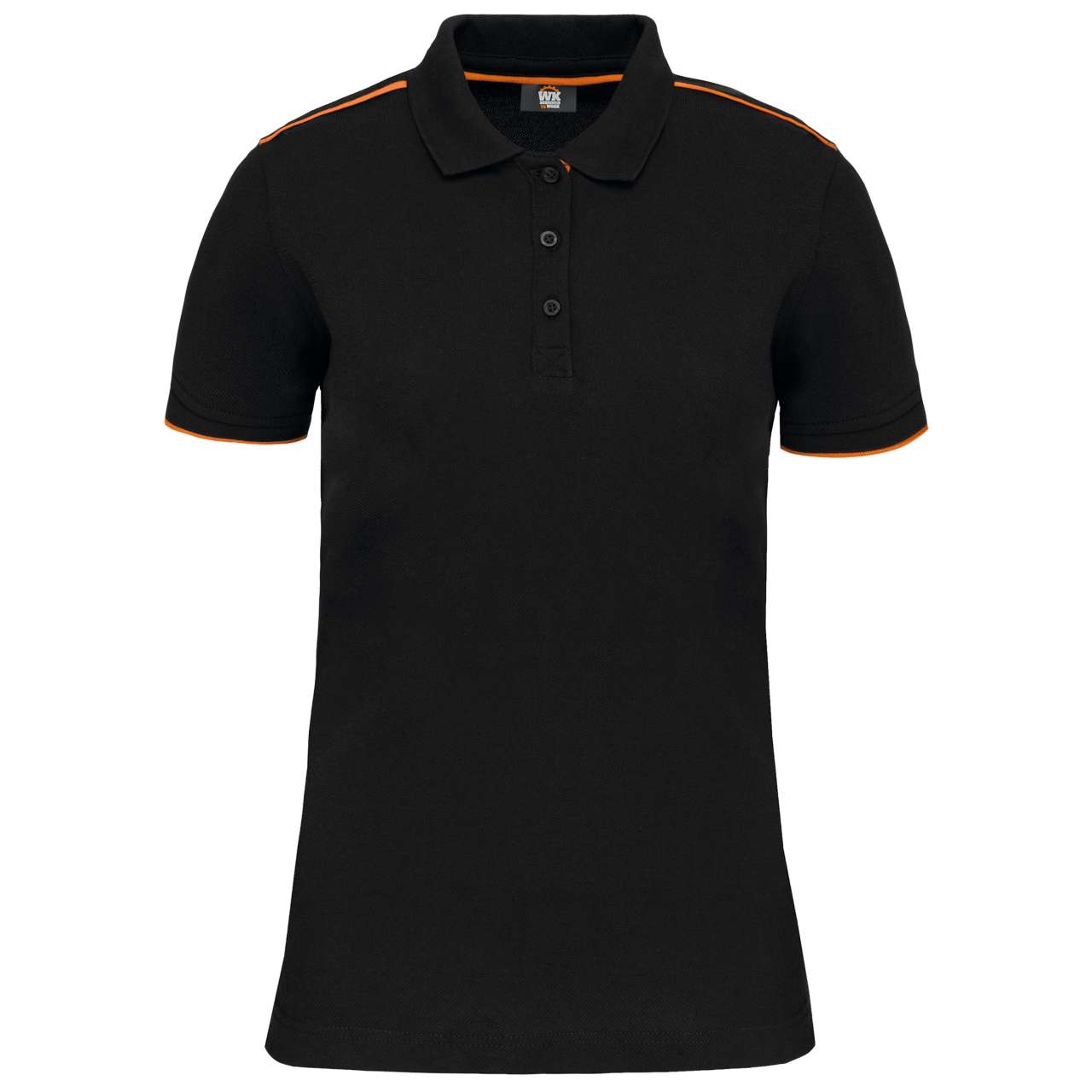 Damen Kurzarm-Kontrast Daytoday Poloshirt