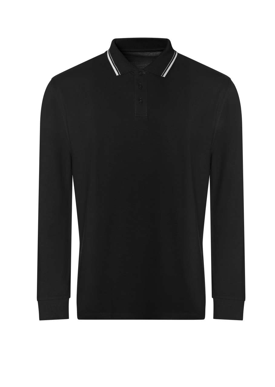Langarm Tipped 100 Poloshirt